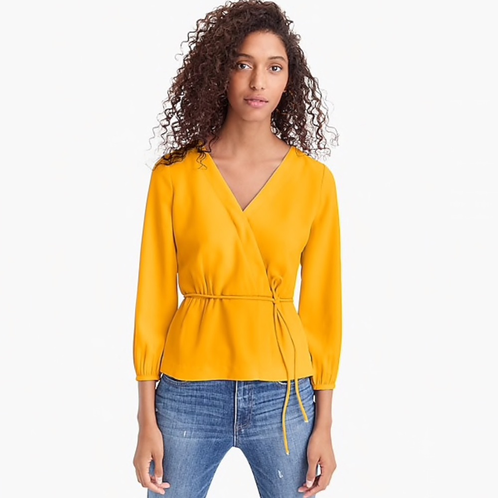 J Crew Drapey Crepe Blouse